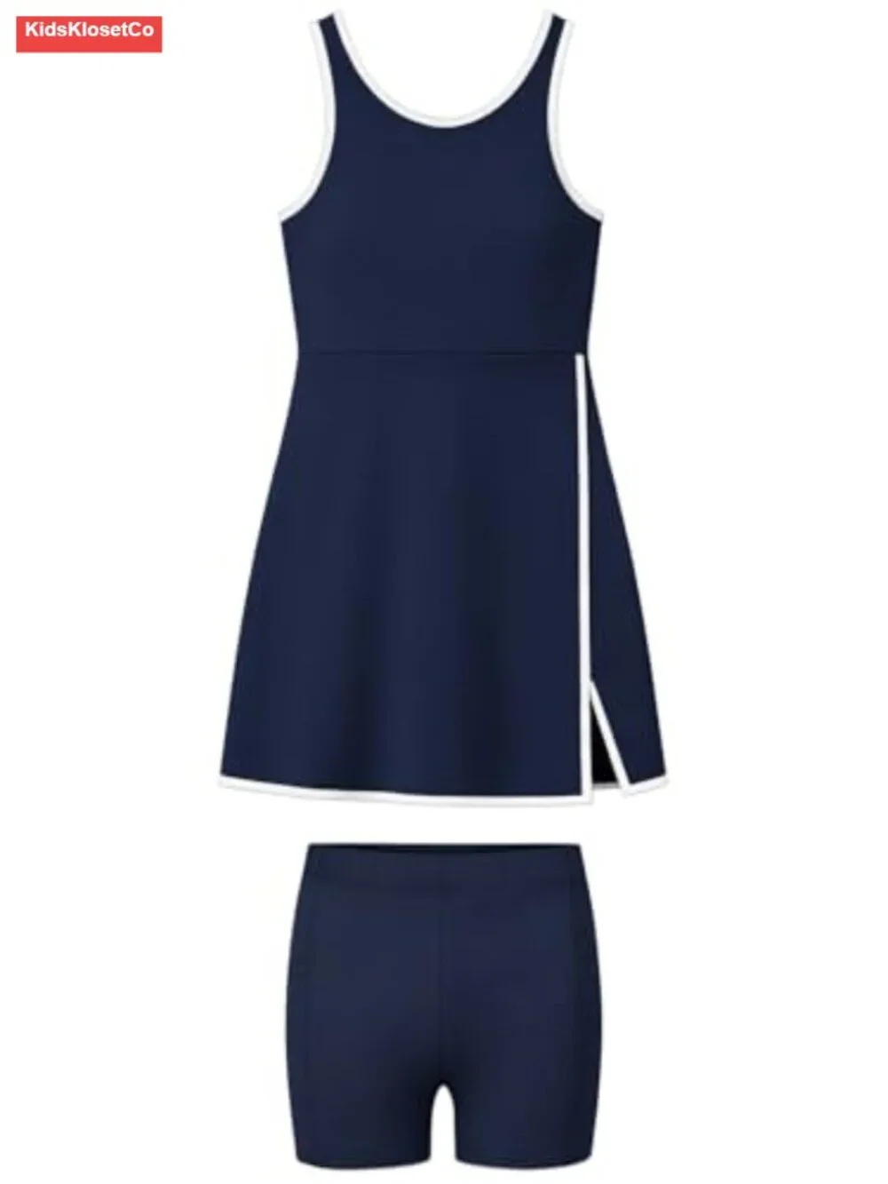 Girls Tennis Dress 2 Piece Golf Outfit with Shorts & Pockets (4-13Y)